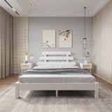 Renazzo Mobilya Lotus X Model 100x200 cm Beyaz Renk Çam Ahşap Karyola