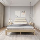 Renazzo Mobilya Lotus X Model 90x190 cm Doğal Çam Ahşap Karyola
