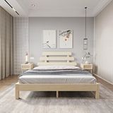 Renazzo Mobilya Lotus X Model 90x200 cm Doğal Çam Ahşap Karyola