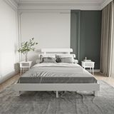 Renazzo Mobilya Lotus X New Firuze Model 120x200 cm Beyaz Ahşap Karyola