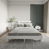 Renazzo Mobilya Lotus X New Firuze Model 200x200 cm Beyaz Ahşap Karyola