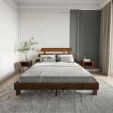 Renazzo Mobilya Lotus X New Firuze Model 90x190 cm Ceviz Ahşap Karyola