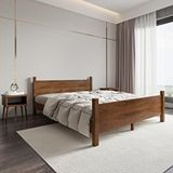 Renazzo Mobilya Melodi Model 200x200 cm Ceviz Çam Ahşap Karyola