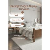 Renazzo Mobilya Melodi Model Masif Ahşap Karyola Kolay Kurulum Fırınlanmış Ithal Sibirya Çamı 90X190 Yatak Uyumlu - Doğal - 90 x 190 cm