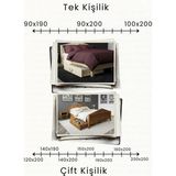 Renazzo Mobilya Milano Çekmeceli Masif Ahşap Karyola - Vernikli - 140 x 190 cm