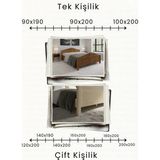 Renazzo Mobilya Milano Masif Ahşap Iskandinav Retro Karyola - Ceviz - 120 x 200 cm