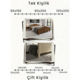 Renazzo Mobilya Milano Masif Ahşap Iskandinav Retro Karyola - Ceviz - 180 x 200 cm
