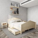 Renazzo Mobilya Milano Model 90x190 cm Vernikli Çam Ahşap Karyola
