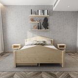 Renazzo Mobilya Milano Model 90x200 cm İki Çekmeceli Vernikli Çam Ahşap Karyola