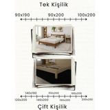 Renazzo Mobilya Mirage Masif Ahşap Karyola - Vernikli - 120 x 200 cm