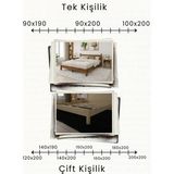Renazzo Mobilya Mirage Masif Ahşap Karyola - Vernikli - 140 x 190 cm