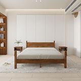 Renazzo Mobilya Mirage Model 160x200 cm Ceviz Renk Çam Ahşap Karyola