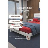 Renazzo Mobilya My Chapter Fonksiyonel Kitaplık Başlık 1. Sınıf Mdf Karyola - Kitaplıklı Modern Modüler Karyola - Beyaz - 120 x 200 cm