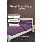 Renazzo Mobilya Natura Masif Ahşap Karyola Vernikli
