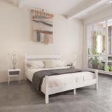 Renazzo Mobilya Natura Model 140x200 cm Beyaz Renk Çam Ahşap Karyola