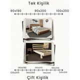 Renazzo Mobilya Natura New Masif Ahşap Karyola - Vernikli - 120 x 200 cm