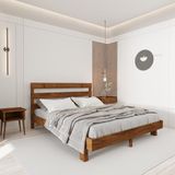 Renazzo Mobilya Natura New Model 140x190 cm Ceviz Çam Ahşap Karyola