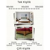 Renazzo Mobilya Orion Camgöbeği Puflu Başlık Masif Ahşap Karyola - Ceviz - 120 x 200 cm