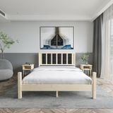 Renazzo Mobilya Orion Model Siyah Renk Puflu Başlıklı Vernikli Çam Ahşap Karyola Ve İki Komodin Set 90x190 cm