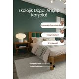 Renazzo Mobilya Orion Model Zümrüt Yeşili Puf Başlıklı Masif Ahşap Karyola Kolay Kurulum Fırınlanmış Ithal Sibirya Çamı 160X200 Yatak Uyumlu - Ceviz - 160 x 200 cm