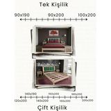 Renazzo Mobilya Orion Zümrüt Yeşili Puflu Masif Ahşap Karyola - Vernikli - 140 x 190 cm