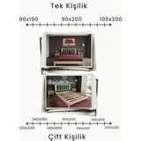 Renazzo Mobilya Orion Zümrüt Yeşili Puflu Masif Ahşap Karyola - Vernikli - 180 x 200 cm
