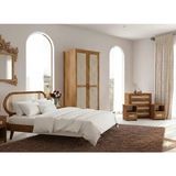 Renazzo Mobilya Renazzo Padova Hazeranlı Masif Ahşap Yatak Odası Takımı 2 Ceviz 90X190 - 90 x 190 cm