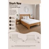 Renazzo Mobilya Shark New 2 Çekmeceli Çift Kişilik Mdf Karyola - 140 x 200 cm - Lacivert