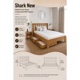 Renazzo Mobilya Shark New 4 Çekmeceli Tek Kişilik Mdf Karyola - 90 x 200 cm - Lacivert