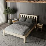 Renazzo Mobilya Shark New Model Masif Ahşap Karyola Kolay Kurulum Fırınlanmış Ithal Sibirya Çamı 90X190 Yatak Uyumlu - Doğal - 90 x 190 cm
