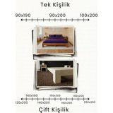 Renazzo Mobilya Soft Modern Ahşap Karyola - Doğal - 120 x 200 cm