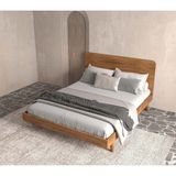 Renazzo Mobilya Soft Wood Model Masif Ahşap Karyola Kolay Kurulum Fırınlanmış Ithal Sibirya Çamı 140X200 Yatak Uyumlu - Ceviz - 140 x 200 cm