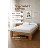 Renazzo Mobilya Stillo Başlıksız Çift Kişilik MDF Karyola - Atlantik Renk - 120 x 200 cm