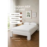 Renazzo Mobilya Stillo Başlıksız Mdf Karyola - Beyaz - 90 x 190 cm