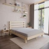 Renazzo Mobilya Urban New Model 140x190 cm Vernikli Çam Ahşap Karyola