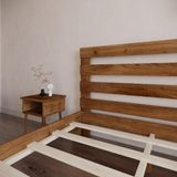 Renazzo Mobilya Urban New Model 150x200 cm Ceviz Çam Ahşap Karyola