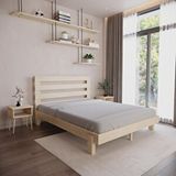Renazzo Mobilya Urban New Model 150x200 cm Vernikli Çam Ahşap Karyola