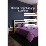 Renazzo Mobilya Urban New Model Masif Ahşap Karyola Kolay Kurulum Fırınlanmış Ithal Sibirya Çamı 90X190 Yatak Uyumlu - Doğal - 90 x 190 cm