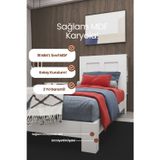 Renazzo My Chapter Kitaplık Başlıklı Tek Kişilik MDF Karyola