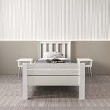 Renazzo Shark Mdf Karyola - Beyaz - Antrasit - 100X200