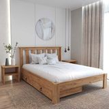 Renazzo Shark New Atlantik 2 Çekmeceli Mdf Karyola | Kolay Kurulum - Beyaz - Antrasit - 150x200