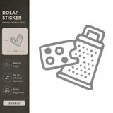 Rende Mat Gri Dekoratif Folyo Sticker 14X14 Cm