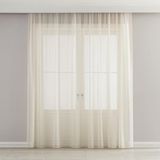 rendecioğlutekstil 1. Sınıf Tül Perde Foldet Keten Etek Kurşun Sarım Ekru Renk Düz Dikim Pilesiz 450 x 270 ekru