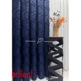 rendecioğlutekstil Fon Perde Brillant Marka Tanjant Püsküllü Fon Pufy Nilda Antrsit 70 x 260 Lacivert
