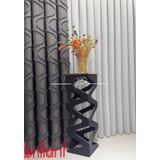 rendecioğlutekstil Fon Perde Brillant Marka Tanjant Püsküllü Fon Pufy Nilda Antrsit 80 x 260 gri