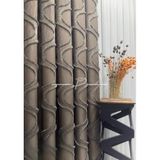 rendecioğlutekstil Fon Perde Brillant Marka Tanjant Püsküllü Fon Pufy Nilda Antrsit 90 x 260 Kahve