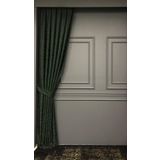 rendecioğlutekstil Fon Perde Milas Desen Jakar Fonluk 80 * 270 Sık Pileli 80 x 270 Koyu Yeşil