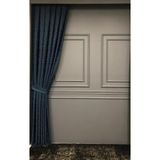 rendecioğlutekstil Fon Perde Milas Desen Jakar Fonluk 80 * 270 Sık Pileli 80 x 270 Lacivert