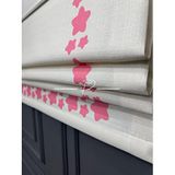 rendecioğlutekstil Katlamalı Keten Baskılı Çocuk Odası Perdesi 110 x 260 Pembe