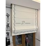 rendecioğlutekstil Katlamalı Keten Perde Tomurcuk Desen Krem 100 x 270